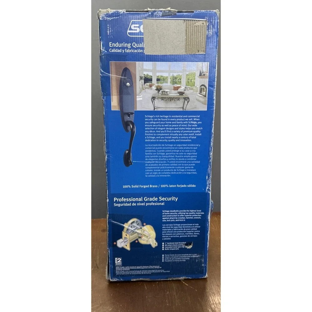 Schlage F360 V CAM 619 ACC Camelot Front Entry Handleset Lever Satin Nickel